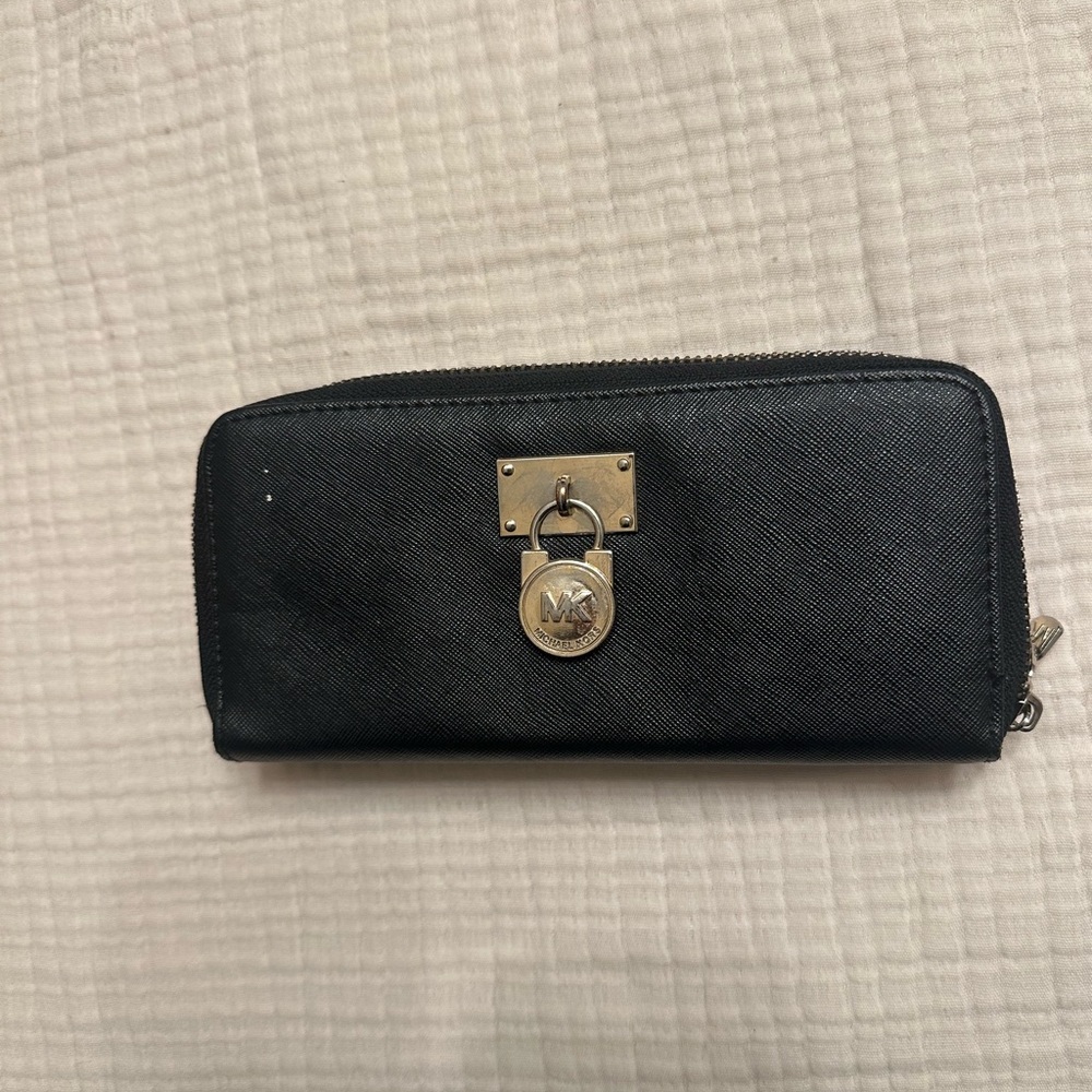 Michael Kors Black Zip-Around Wallet